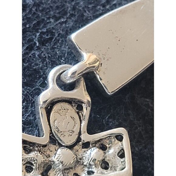 Premier Design Silver Pink Rhinestone Greek Cross Links Bracelet~Magnetic Clasp - Picture 4 of 4